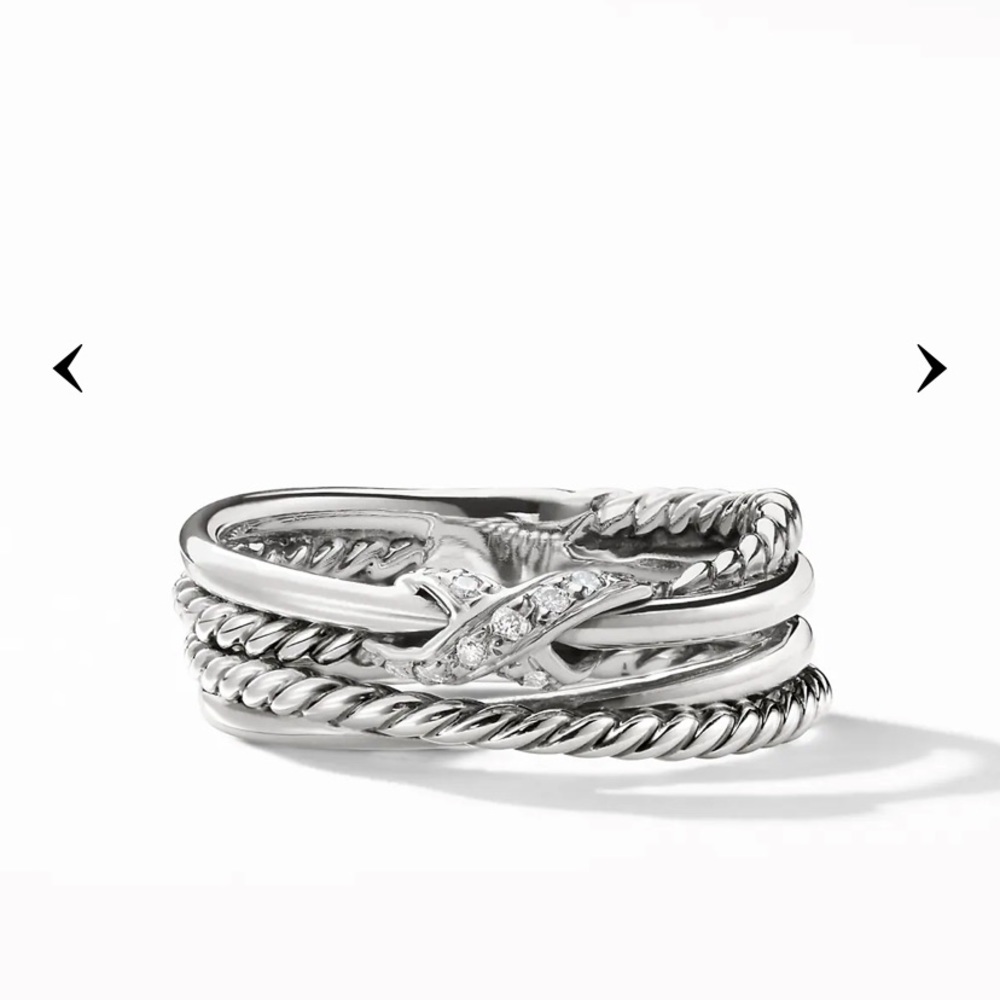 David Yurman Diamond X Ring